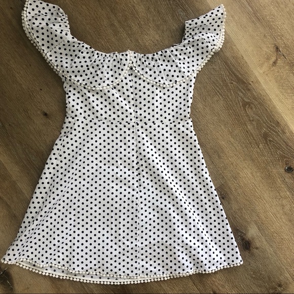 MAJORELLE Asher Dress in White Polka dot - Picture 5 of 6